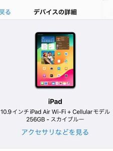 10.9インチ　iPad Air Apple 第4世代　Wi-Fi +Cellular 256GB