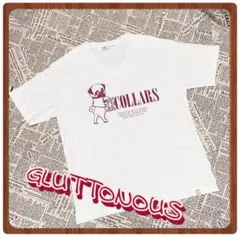 【GLUTTONOUS / グルトン】 ♥  VネックTシャツ 《W×レッド》