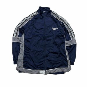 古着 90s 00s リーボック Reebok トラックジャケット ジャージ ネイビー（ L）