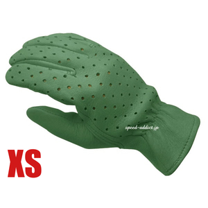 CHURCHILL GLOVE PUNCHING CA GREEN XS/チャーチルグローブパンチング緑グリーン裏地なし春用春夏用サマーグローブ女性用手袋レディースusa