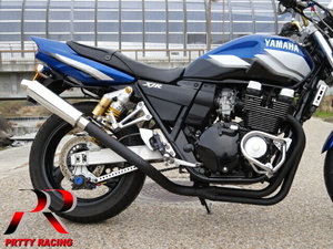 プリティ― YAMAHA XJR400 RH02 4-1管 50.8π ALサイレンサー マフラー 黒