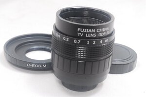 ★新品未使用品★Fujian CCTV 35mm F1.7 BK Canon キャノン C-EOS.M マウント Cマウント レンズ ミラーレス マウントアダプター