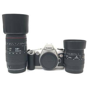 1円〜 キャノン Canon EOS kiss III / シグマ SIGMA 70-300mm 1:4-5.6 DL MACRO SUPER / ASPHERICAL 28-80mm 1:3.5-5.6 Ⅱ φ55 シルバー