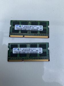 ノートパソコン用メモリ SAMSUNG 2GB 2Rx8 PC3-8500s 共4gb