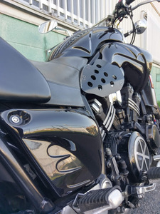 ★大特価セール!!★★★YAMAHA ★V-MAX Vmax用 ★ウェーブデザイン サイドカバー(黒) ！！