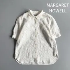 MARGARET HOWELL リネン ドット シャツ