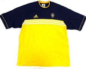 古着 adidas アディダス デサント Descente S.F.F刺繍 半袖Tシャツ サッカー フットサル プラクティスシャツ メンズ オシャレ