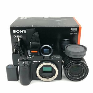 SONY ソニー α6500 ミラーレス一眼 デジタルカメラ E3.5-5.6/18-135 OSS レンズ付き 箱・付属品あり 通電〇【CFAT1033】