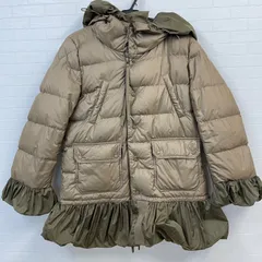 MONCLER モンクレール　ダウンジャケット　ダブルジップフーデッドフリルダウンジャケット　1  カーキ