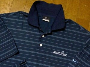 M(US)XL(JP位)★格安即決＋送料無料★ナイキゴルフ NIKE GOLF USA限定モデル1点物 特注刺繍 美品 ポロシャツ 4方向伸縮速乾