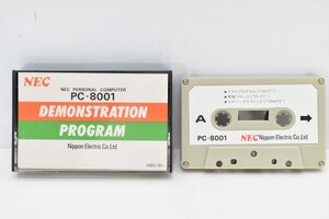 当時物 NEC PC-8001 デモンストレーション プログラム カセット テープ DEMONSTRATION PROGRAMS デモテープ 旧型PC パソコン RM-537S/627