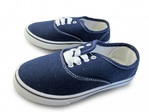 [送料無料]cQ953新品AAAローカット/レースアップスニーカー18㌢NAVY♂Kids