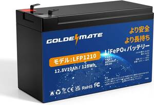 12.8V 10Ah GOLDENMATE 12.8V 10Ah LiFePO4バッテリー リン酸鉄リチウムイオンバッテリー 12