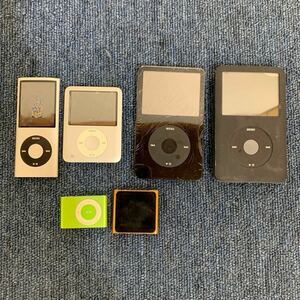 iPod Apple nano shuffle アップル classic アイポッド A1136 A1238 A1285 A1236 30GB 160GB 8GB 6台 まとめ売り 