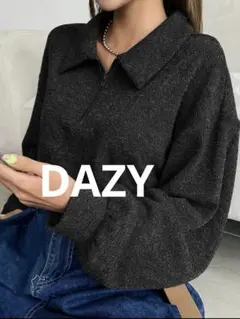 DAZY クォーターファスナー　スウェットシャツ　ドロップショルダー