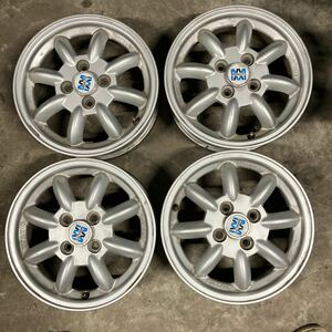 【MINILITE】ミラジーノ　純正アルミホイール　14×4.5j　＋45　100　旧車　ミニライト　ダイハツ　4本　ムーヴ　タント