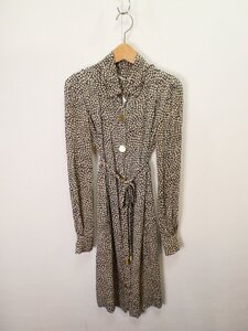 ダイアンフォン DIANE von FURSTENBERG ベルト シルク 長袖ワンピース【L