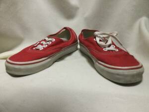 C2224　VANS レッドスニーカー　MEN　US６　WOMEN　US7,5