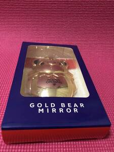 【 未使用 】とってもカッコイイ！★彡R.C.W.B ロデオクラウンズ ゴールド ベア ミラー★彡 GOLD BEAR MIRROR 卓上 化粧 コスメ 鏡 熊 希少