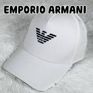 新品未使用 EMPORIO ARMANI エンポリーアルマーニ キャップ 帽子 ロゴ ホワイト 627920 CC990 41510