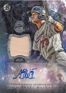 【アダム・ウォーカー】直筆サインカード BAT RELIC 福岡ソフトバンクホークス 2016 TOPPS INCEPTION ADAM WALKER AUTO #検索 BBM EPOCH