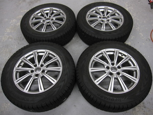 MiLLOUS 17X7J +38 114.3/5 トヨタナット用 ヨコハマ G075 225/65R17 SET