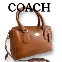 コーチ2wayミニショルダーハンドバッグCOACHブラウン