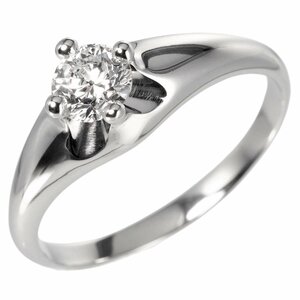 ブルガリ コロナ ソリテール リング 指輪 19号 0.575ct/VS1/E/1EX Pt950 プラチナ ダイヤモンド BVLGARI【I211323029】中古