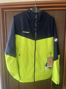 新品未使用MAMMUT マムート Convey Tour HS Hooded Jacket AF Men マウンテンパーカー ネイビーライムGORE-TEXサイズLゴアテックス 