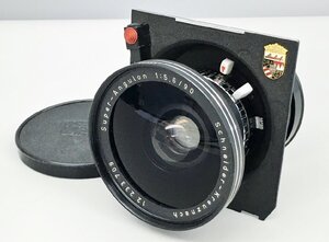 Schneider Kreuznach カメラレンズ Super-Angulon 90mm F：5.6 Linhof ヘコミボード付き ドイツ製 2408LR054