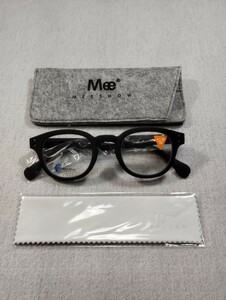 度数+1.50　MeeShowブランド1513　つや消し黒　老眼鏡　シニア　レトロメガネ