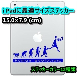 ★千円以上送料0★(15cm) 人類の進化【バスケットボール編】スラムダンク、NBA好きにも、オリジナルステッカー、カー、車用にも、DC6