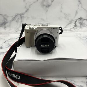 ★【売り切り】Canonキヤノン EOS M3 ミラーレス一眼カメラ レンズセット EF-M 15-45mm 1:3.5-6.3 IS STM ホワイト 現状品