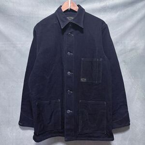 WEST RIDE CYCLETOGS ウエストライド ヘビーウェイト レフトハンド 左綾デニム 3P カバーオール ジャケット size.42(XL) ブラックデニム