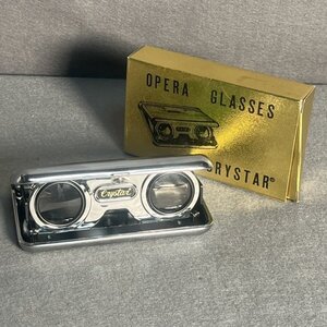 ★ オペラグラス OPERA GLASSES CRYSTAR 日本製 CRYSTAR Lens 2.5 × 折り畳み双眼鏡 箱付 ■ 和214