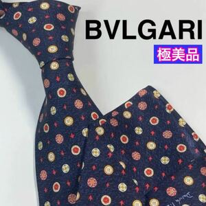 極美品 BVLGARI ブルガリ ネクタイ 高級シルク　セッテピエゲ