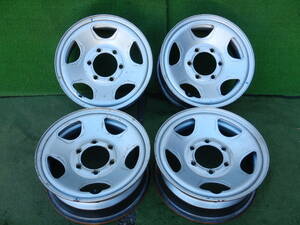 ★TOPY 6 13 03 ハイエース/キャラバン用 スチルホイール★J15×6JJ OFF:+33 PCD139.7-6H ハブ径；108mm 傷、汚れ、塗装がれあり 4本