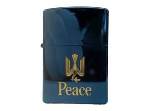 zippo (ジッポー) 1999年製 Peace ピース オイルライター ブルーチタン 雑貨/009