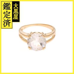 JEWELRY　ジュエリー　リング　K18　イエローゴールド　透明石 　約3.4g　13.5号　2144000233124【207】