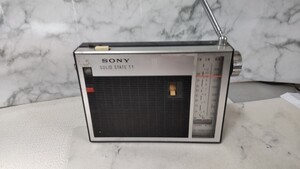 S1147 SONY TFM-110F 昭和レトロ SW&MW&FMラジオ ヴィンテージ/希少/ソニー 通電&ラジオ受信Χ その他詳細動作未確認 現状品 JUNK