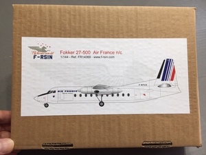 貴重な旅客機モデル　フォッカー 27-500　エールフランス　 1/144 F－レジン %S1