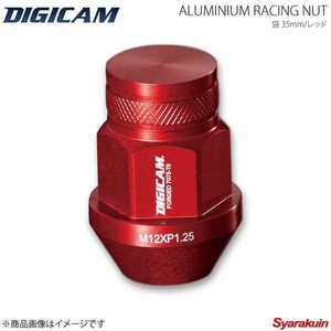 DIGICAM デジキャン アルミレーシングナット 袋タイプ P1.5 19HEX 35mm レッド 20本入 シビック Type-R EK9 H9/8～H13/11 AN6F3515RE-DC