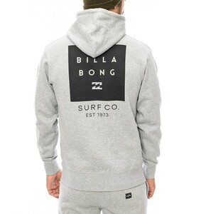 ★送料無料★2024秋冬 新品【BILLABONG/ビラボン】LOGO SET UP パーカー GRH メンズL BE012013