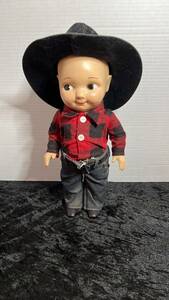 美品 ビンテージ 1950年代のbuddy lee　バディーリー　カウボーイ　COWBOY 人形 ノベルティードール ブロックチェックシャツ