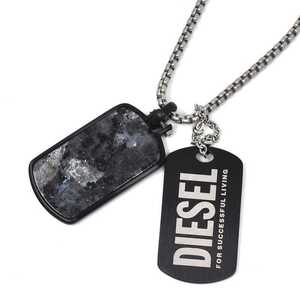 DIESEL ディーゼル DX1327040 ネックレス FELDSPAR ドッグタグ ダブルプレート ペンダント アクセサリー メンズ レディース