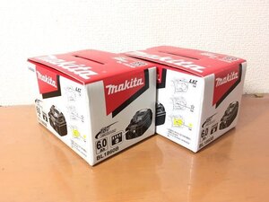 ◎【送料無料 １円スタート】マキタ リチウムイオンバッテリー BL1860B 18V 6.0Ah ＊雪マーク付き高速充電対応 2個セット 未使用