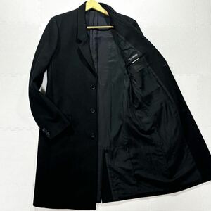 極美品/L相当 希少 DIESEL BLACK GOLD ディーゼルブラックゴールド ロングコート チェスターコート マキシ丈 袖ジップ 秋冬 ブラック 黒