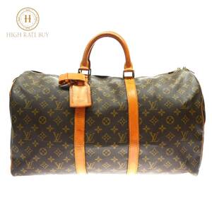 1円スタート LOUIS VUITTON ルイヴィトン キーポル50 M41426 FH0940 モノグラム ボストンバッグ ゴールド金具 トラベルバッグ ブラウン