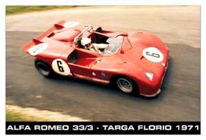 ●ポスター//ALFA ROMEO 33/3・TARGA FLORIO 1971★R.ストメレン/The Speed Marchamts Collection