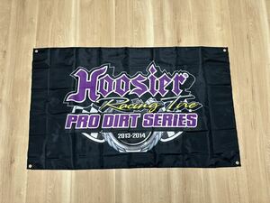 約150x90cm フージャー hoosier 特大フラッグ バナー タペストリー 旗 ガレージ装飾 アメリカン アメ車 ホットロッド タイヤ レース ロゴ